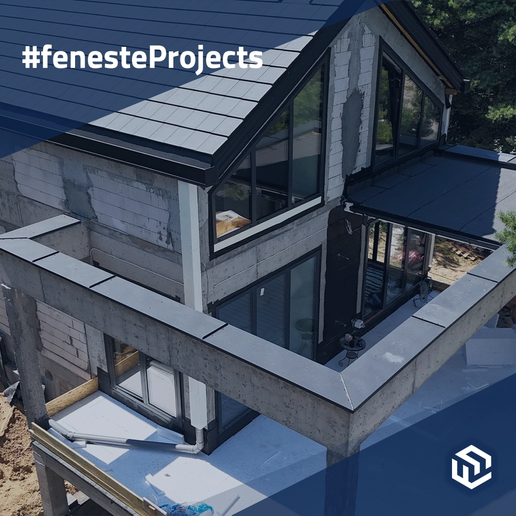 Geräumige Scheune mit beeindruckender Verglasung zum See hin 🎥. projekte fensterprofile aluminium aliplast genesis-75 