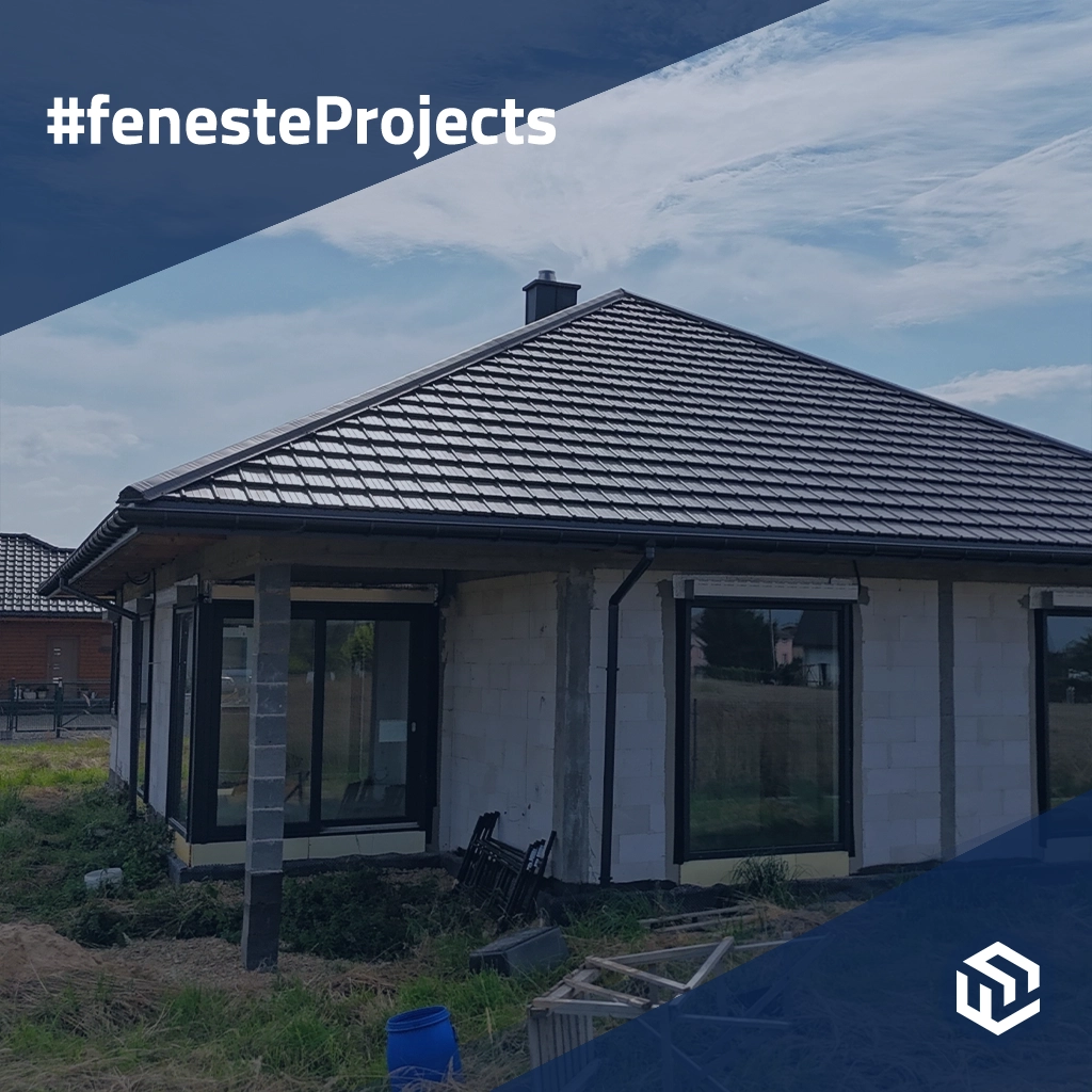 Einstöckiges Haus mit großer Verglasung 🎥 projekte fensterprofile pvc veka  